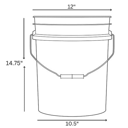 House Naturals 5 Gallon Scarlet Red Plastic Bucket Pail Food Grade BPA Free Made in USA pails with White Air Tight Screw on Lid (Pack of 2) (Scarlet Red with Black Screw On lid) - color: Scarlet Red With Black Screw on Lid