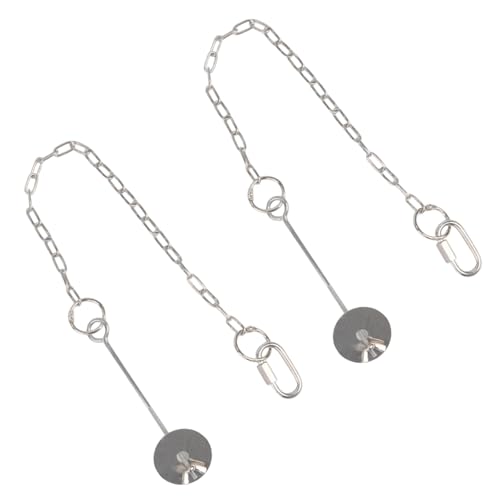 Hanging Feeders for Chickens Stainless Steel Construction Adjustable Chain Vegetable Skewer and Toy Function to Relieve Stress Feeding Tool - size: S