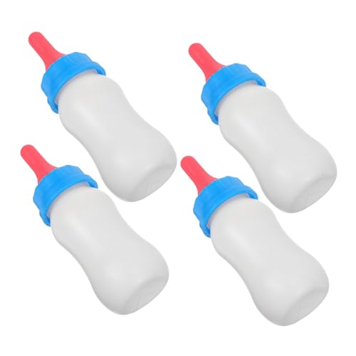 Levemolo 4pcs Small Animal Feeding Milk Bottles Sheep Piglet Lamb Nursing Bottles Feeder Bucket