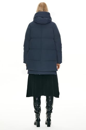 Orolay Women's Thickened Down Jacket - color: Navy, size: XX-Large