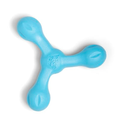WEST PAW Zogoflex Air Skamp Tug-of-War Stick Dog Chew Toy – Hollow, Squishy Interactive Toy for Dogs, Puppies – for Chewing, Catch, Carry, Fetch, Dishwasher Safe, Latex-Free, Large 8.5", Aqua Blue - color: Aqua Blue