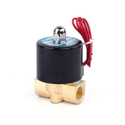 SNS 3/8"NPT AC110V Brass Electric Solenoid Valve Normally Closed Water,Air,Diesel 2W040-N10/AC110V - style: AC110V