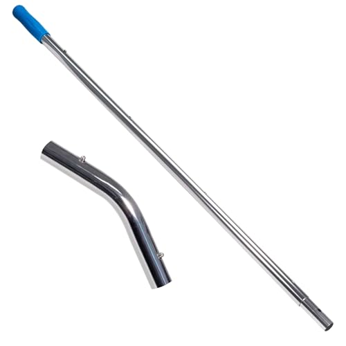 Salty Captain Boat Brush Pole with 45° Angle Head – Telescopic Stainless Steel Pole (4ft to 6.5ft) – Ideal for Cleaning Decks & Hulls – Durable, Versatile & Compatible with Multiple Attachments - style: Pole with 45° Angle Head