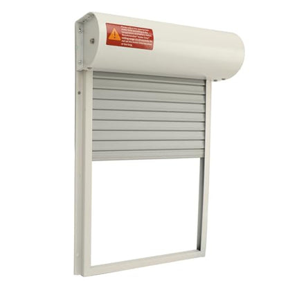 Automatic Chicken Coop Door, Solar Powered Timer Metal Poultry Door with LED Display Controller, for Chicken Duck Goose Farm Safety Equipment (White) - color: White