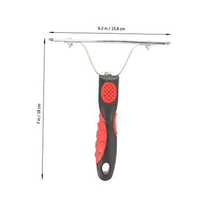 Horse Grooming Rake with Rubber Handle Durable Fur Comb for Easy Shedding and Cleaning Comfortable Grip Tool to Remove Loose Hair and Mud Suitable and Domestic Animals