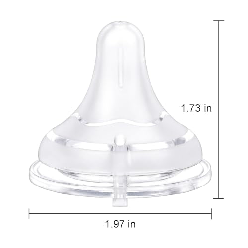 LittleForBig Silicone Soft Touch Adult Bottle Nipples Replacement Teat Compatible with LittleForBig Bottles - Assorted 3-Pack