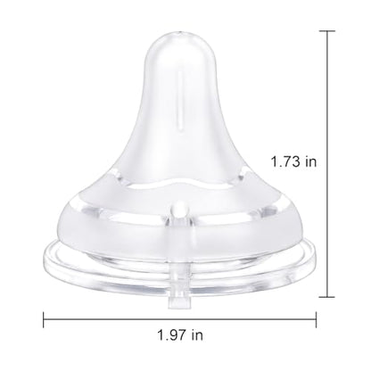 LittleForBig Silicone Soft Touch Adult Bottle Nipples Replacement Teat Compatible with LittleForBig Bottles - Assorted 3-Pack