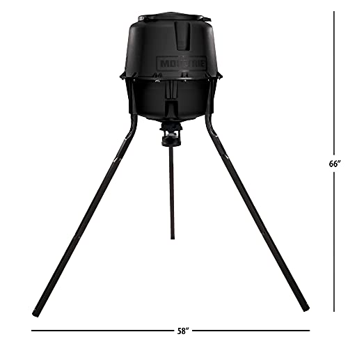 Moultrie 30-Gallon Deer Feeder Tripod - Moultrie Quick-Lock Hopper System - Digital Timer Control - 200 lb Feed Capacity - Durable Polymer Build - Metal Spin Plate - color: Standard