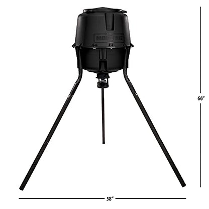Moultrie 30-Gallon Deer Feeder Tripod - Moultrie Quick-Lock Hopper System - Digital Timer Control - 200 lb Feed Capacity - Durable Polymer Build - Metal Spin Plate - color: Standard