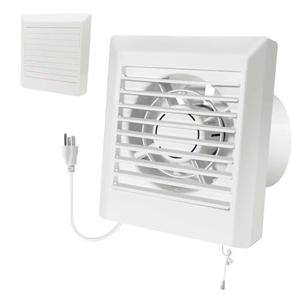 Window Shutter Exhaust Fan both Intake & Exhaust,Wall-Mounted Ventilation Fan for Bathroom Window Home Attic (9.5 In) - size: 9.5 In