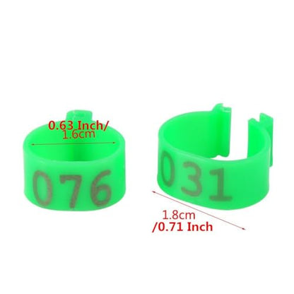 Maxmartt 100Pcs Chicken Leg Bands Numbered 1-100 Chicken Identification Band 16mm Poultry Goose Ducks Leg Bands Plastic Chicken Bands Tags Poultry Rings (Red)
