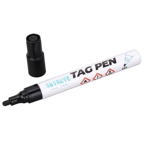 Pig Cow Mouton EORE Label IMPERPRUEBA PANTRATION Strong Permanent Black Ink Marker, Portable Plastic, Ideal for Agricultural Equipment