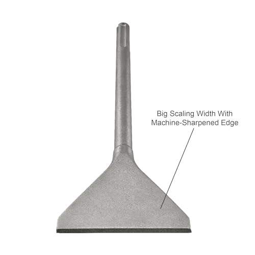 4-1/2 Inch Wide Tile & Thinset Scaling Chisel SDS-Max Shank 4.5" x 14" Thinset Scraper and Floor Scraper Works with 3/4" Shank SDS-Max Rotary Hammers and Demolition Hammers