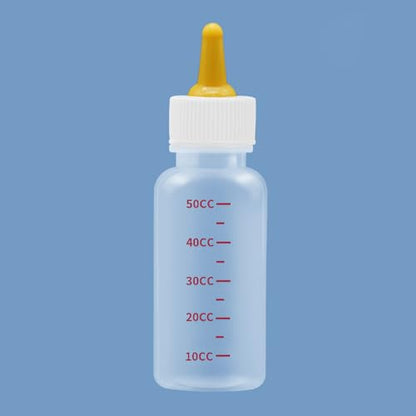 Pet Feeding Bottle and Syringe Set, Pet Nursing Bottle, Silicone Nipples, Feeder Kit for Small Animal, Newborn Puppies and Kittens, Rabbit, Squirrels (Yellow) - color: Yellow