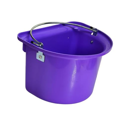 Qianly Horse Feed Bucket Feed Trough Farm Mountable for Easy Hanging Versatile Ergonomic Livestock Feeding Container Heavy Duty, Purple - color: Purple
