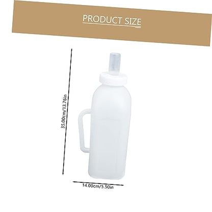 2L Calf Milk Bottle 4lb Nursing Feeder for Calves Kittens Puppies Sturdy Silicone PET Feeding Bottle Wide Neck for Farm Use and PET Care