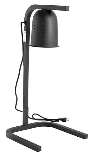 Kratos Commercial Countertop Food Heat Lamp | Freestanding Single Bulb Warmer | Black Countertop Heat Lamp for Food |120V, 250W | Adjustable Height Design | ETL Certified (31M-002) - size: 1 Bulb-Black