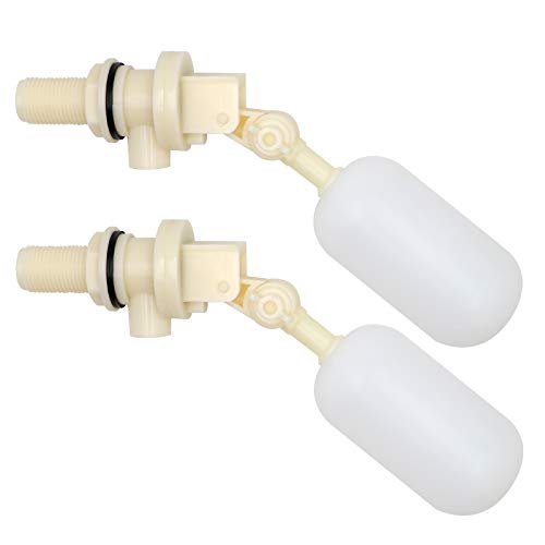 1/2 Inch Float Valve Kit Adjustable Arm Auto Water Level Control | PVC Float Ball Valve for Auto Fill For Water Tank, Pool, Fountain, Swamp Coolers, Automatic Waterer, Dog Water Bowl Dispenser
