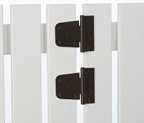National Hardware N220-129 V287 2-Pack Heavy Duty Gate Hinges 3-1/2 in Black Steel T-Hinges for Wood Fence Gates with WeatherGuard Protection and Mounting Hardware - color: Black