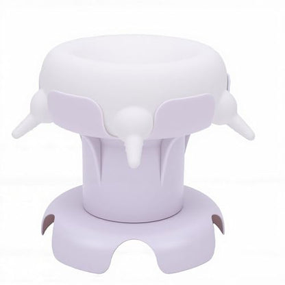 Pssopp Feeding Supplies Silicone Puppy Nursing Station Puppy Feeder Milk Bowl with 4 Nipples for Newborn Rabbits Kittens Other Animals Pet Milk Feeder Station, Pet (White) - color: White
