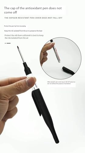 Long Head Deep Hole Marker Pens, 2024 Upgrade, Permanent, Quick-dry, Waterproof Long Nib, Colorful Carpenter Deep Reach Markers, 4 Color Set
