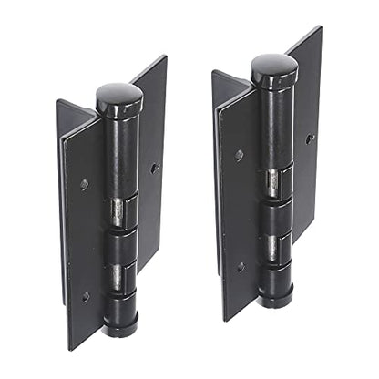 Pair of Aluminum Black Self-Closing Fence Gate Hinges for Aluminum | Vinyl | Iron | Wood Gates (Black)