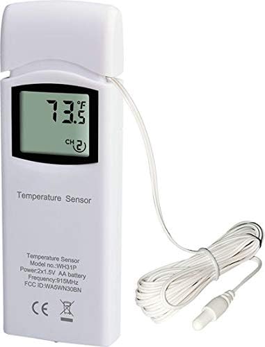 Ambient Weather WH31P Water Proof Thermometer Probe Sensor - size: Probe Thermometer, style: 8 Channel