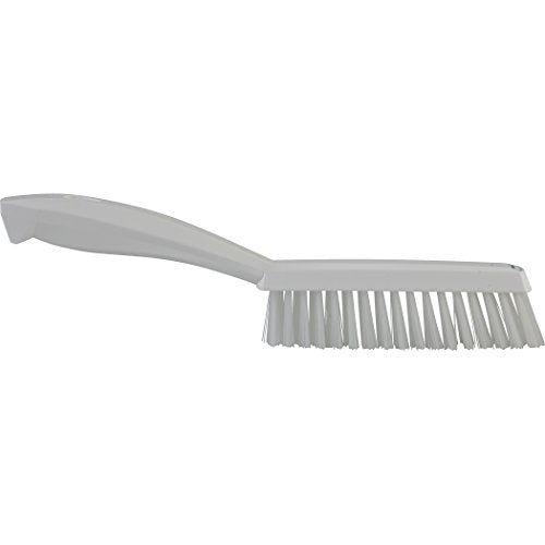 Vikan 13/16 in W Scrub Brush, Stiff, 11 51/64 in L Handle, 5 51/64 in L Brush, White, Plastic 41955-1 Each - color: White
