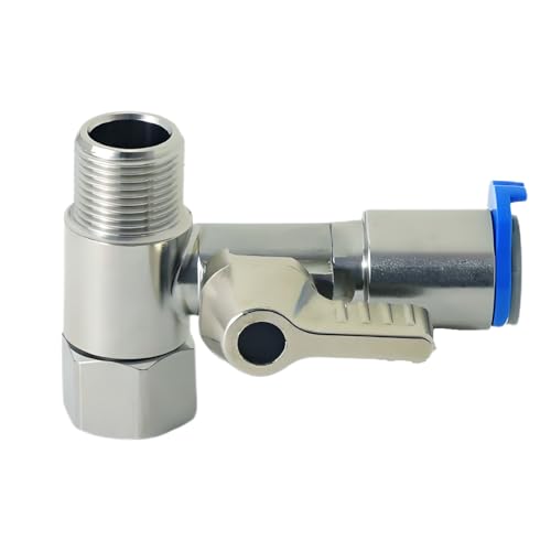 3/8" x 3/8" x 3/8" Tee Stop Valve, Stainless Steel RO Water Adapter | 1-Piece stainless tee valve for RO filters, coffee, ice makers & fridge water splitters. Durable, leak-proof connection. - style: 3/8*3/8*3/8Three-Way Ball Valve