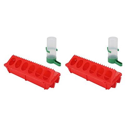 2Set Chick Water Feeder, Flip Top Chicken Feeder, Automatic Dish Dispenser for Baby Chick, Duck and Quail (L Waterer 140ML) - size: L Waterer 140ML