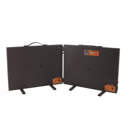 Foldable Chicken Coop Heater – Radiant Heat Panel with Digital Display, Remote Control & Timer, Bite Wire, for Chicks, Poultry & Small/Medium Pets, Brown (US Plug)