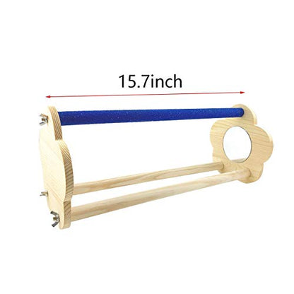 Chicken Perch for Chicks Chicken Roosting Bar Wood Stand with Mirrors Chick Stand Trainning Perch Toy