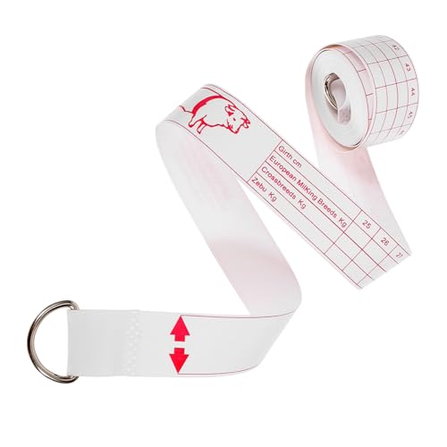Abaodam Animal Weight Tape Measure for Cattle Livestock Lightweight Bust Measuring Tool Pigs and Cows Compact Portable Design for Easy Storage