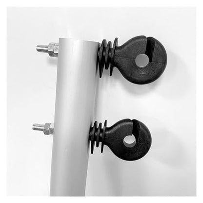 Electric Fencing Ring Insulators 50Pcs Flat Nut Insulators Electric Fence Threaded Insulation Spiral for Livestock