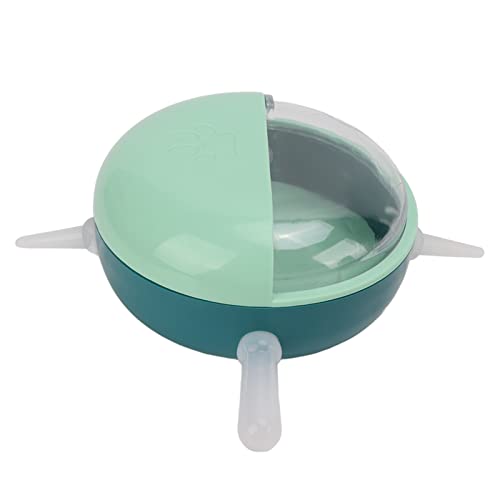 Pet Nipple Feeder with 5 Silicone Nipples, Small Pet Milk Bowl for Rabbits Puppy Kitten, Food Grade Simulated Nursing Bowl with Protective Cover, Easy to Use Feeding Device for New