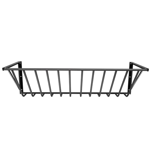 Hay Feeder, 67 Gallon Heavy Duty Carbon Steel Hay Rack, Wall Mounted Goat Feeder with Elevated Feeding Structure for Sanitary Use, Ideal for Livestock in Horse Stall Barn Indoor Outdoor Farm Settings