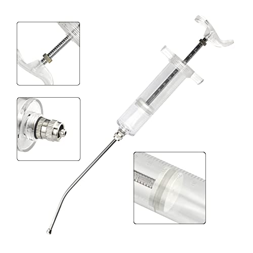 Baby Bird Feeding Syringe Bird Syringe Feeder Feeding Tubes with 6PCS Curved Gavage Tubes for Baby Birds Parrot Small Pet (50ML) - size: 50ML