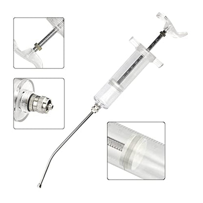 Baby Bird Feeding Syringe Bird Syringe Feeder Feeding Tubes with 6PCS Curved Gavage Tubes for Baby Birds Parrot Small Pet (50ML) - size: 50ML