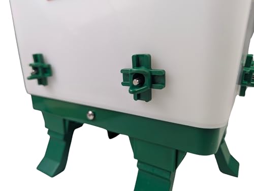Hen's Choice 5 Gallon Chicken Waterer with 8 Drinker Nipples, Anti-Roost Lid, Top Fill Design, Heavy Duty Legs