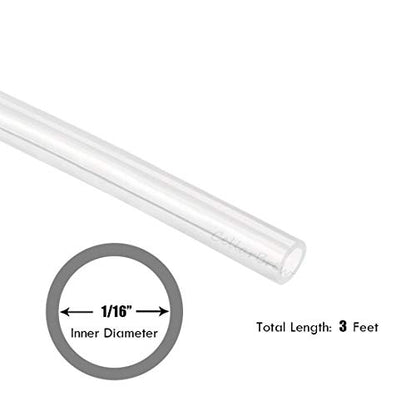 1/16" ID Silicon Tubing, JoyTube Food Grade Silicon Tubing 1/16" ID x 1/8" OD 3 Feet High Temp Pure Silicone Hose Tube for Home Brewing Winemaking - size: 1/16" ID x 1/8" OD, style: 3 Feet