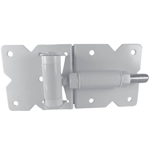 White Vinyl Fence Single Gate Hardware Kit - 2 Hinges with Mounting Hardware and 1 Latch (Case of 6) - size: White - Case - 6 Count