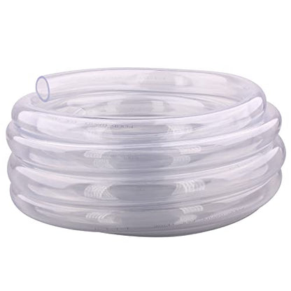DERNORD PVC Tubing 1"ID X 1 1/4"OD Flexible Clear Vinyl Hose 25 Feet for Food Grade - size: 25 Feet, style: 1"ID X 1 1/4"OD