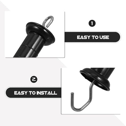 OSALADI Electric Fence Gate Handle Plastic with Fence Tension Springs for Outdoor Farm and Wooden Gates Sturdy Replacement