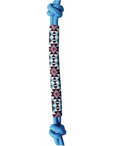 Professional's Choice Beaded Rope Halter | Intricate Beadwork on the Noseband | 7 Foot Matching Lead - color: Turquoise