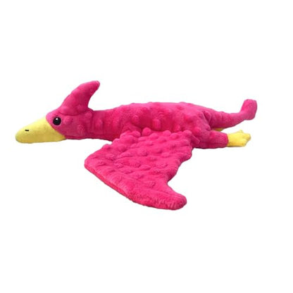 Squeaky Dog Toys Plush Dog Toy with Crinkle Paper Stuffed Durable Dog Chew Toys for Small Middle and Large Dogs Pterodactyl Hot Pink - color: Pterodactyl Hot Pink