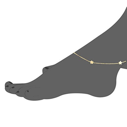 Charms Anklet Foot Bracelet for Women - color: Gold Star