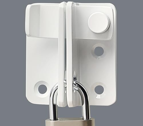 Alise Flip Latch Gate Latches Slide Bolt Latch Safety Door Lock Catch for Barn Cabinet Pet Cage Garden Bathroom Garage Window Sliding Door,Stainless Steel White Finish MS3006R-W - color: White, size: Large Size
