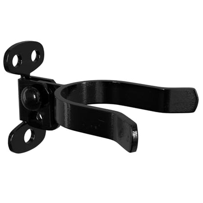 VIVIDA 1-7/8" Black Wall Mount Latch, Chain Link Fence Flat Back Gate Latch for 1-7/8" Gate Frame, Mounts to Wooden Fence Post or Wall, Black Chain Link Fence Parts, 1 PCS - size: 1-7/8" (1 PCS)