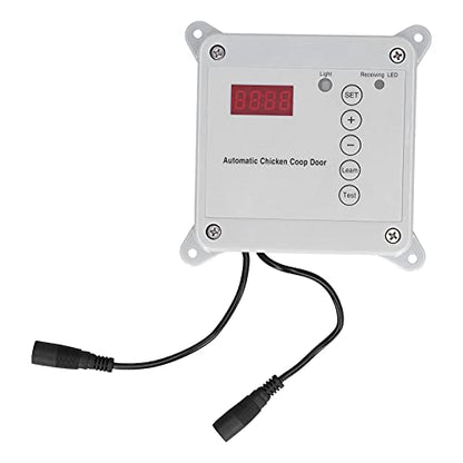 Automatic Chicken Coop Door Opener, Light Sensor and Remote Control with Timer and Anti Pinch Design, for Swing Doors 230 1000mm (US Plug)