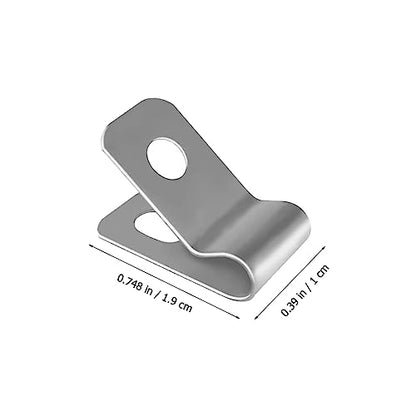 100Pcs Aluminum Wire Fence Clips with Screws Heavy Duty Fence Clamps for Livestock Cattle Panels and Wire Cage Fastening Corrosion Resistant Fencing Mounting Connectors